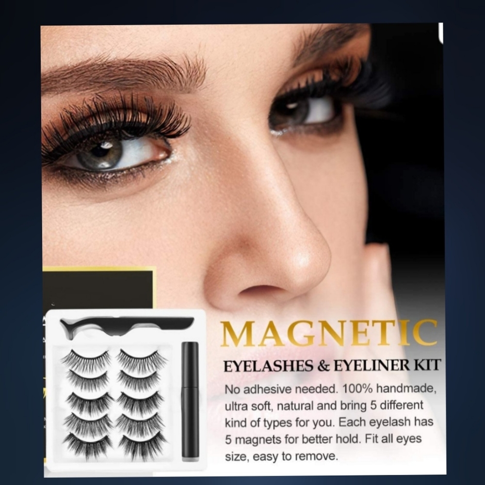 Magnetic Eyelashes with Eyeliner Kit